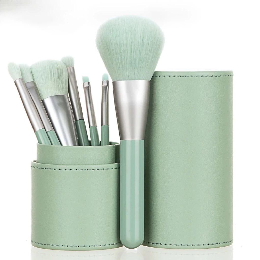 Hộp đựng cọ makeup, ống đựng đồ trang điểm (có sẵn bộ cọ) đa năng chất liệu da mềm cao cấp không thấm nước tiện lợi