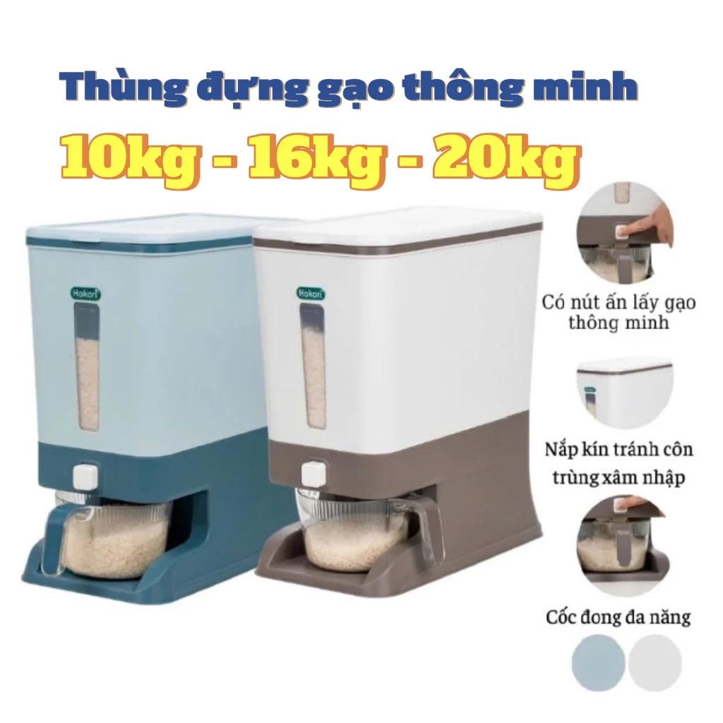 Hộp đựng gạo - Thùng đựng gạo tiện ích 10kg, 20kg Hokori Việt Nhật - Thùng đựng gạo, đựng ngũ cốc chống ẩm mốc