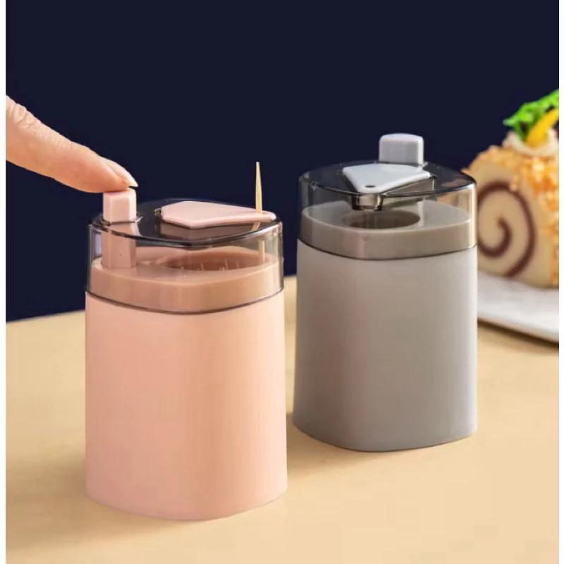 Hộp Đựng Tăm Tự Động, Hộp Đựng Răng Di Động Bật Lên, Phong Cách Bấm Chắc Chắn Làm Dày Chăm Sóc Vệ Sinh