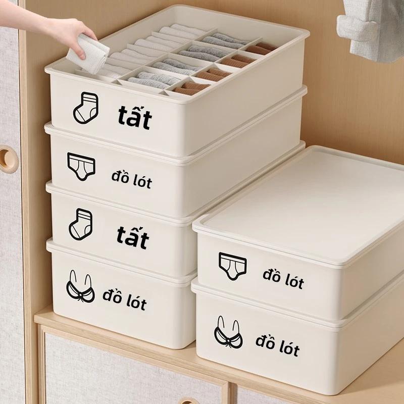 Hộp đựng tất đồ lót, hộp sắp xếp mỹ phẩm bằng nhựa