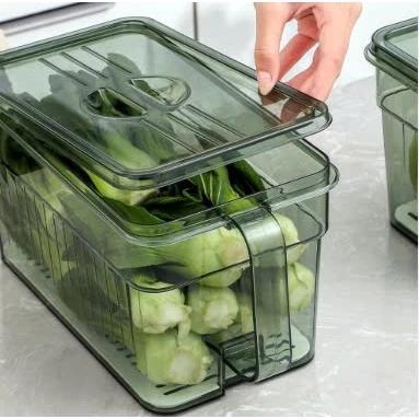 Hộp đựng thực phẩm tủ lạnh, hộp đựng rau quả có ngăn tách nước giúp bảo quản thực phẩm lâu, hạn chế úng thối