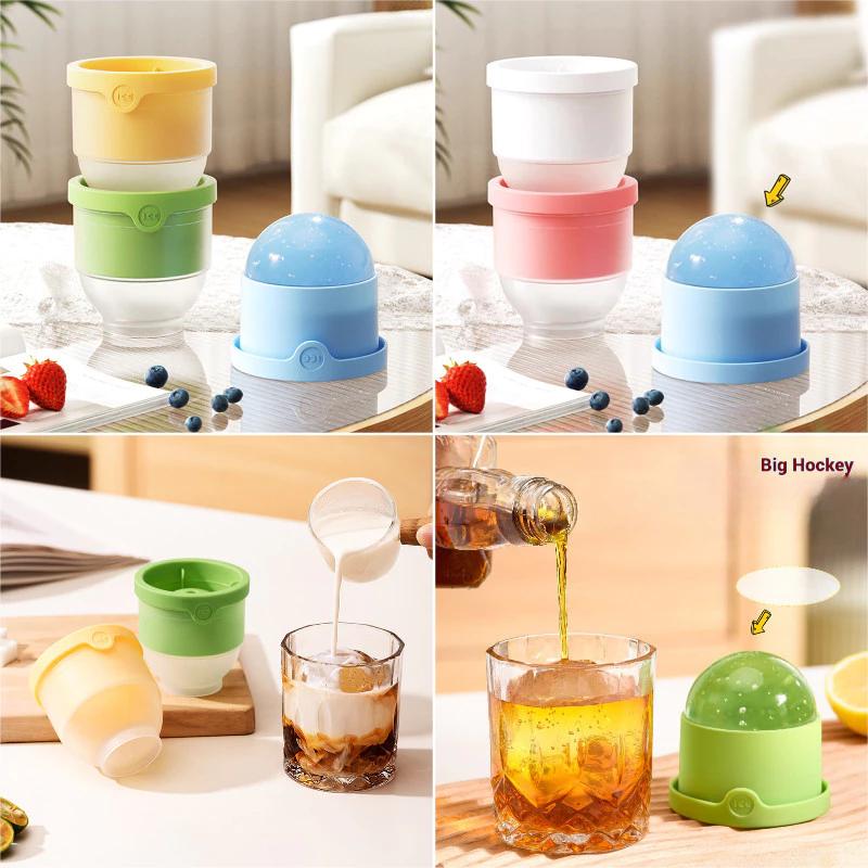 Hộp khúc côn cầu trên băng Khuôn màu kẹo đông lạnh Dụng cụ làm đá gia đình Đồ tạo tác