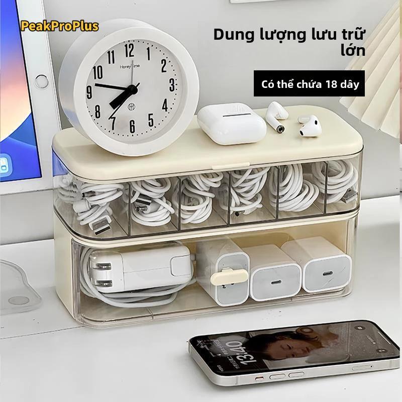 Hộp lưu trữ cáp dữ liệu máy tính để bàn, cáp sạc Tidy-up