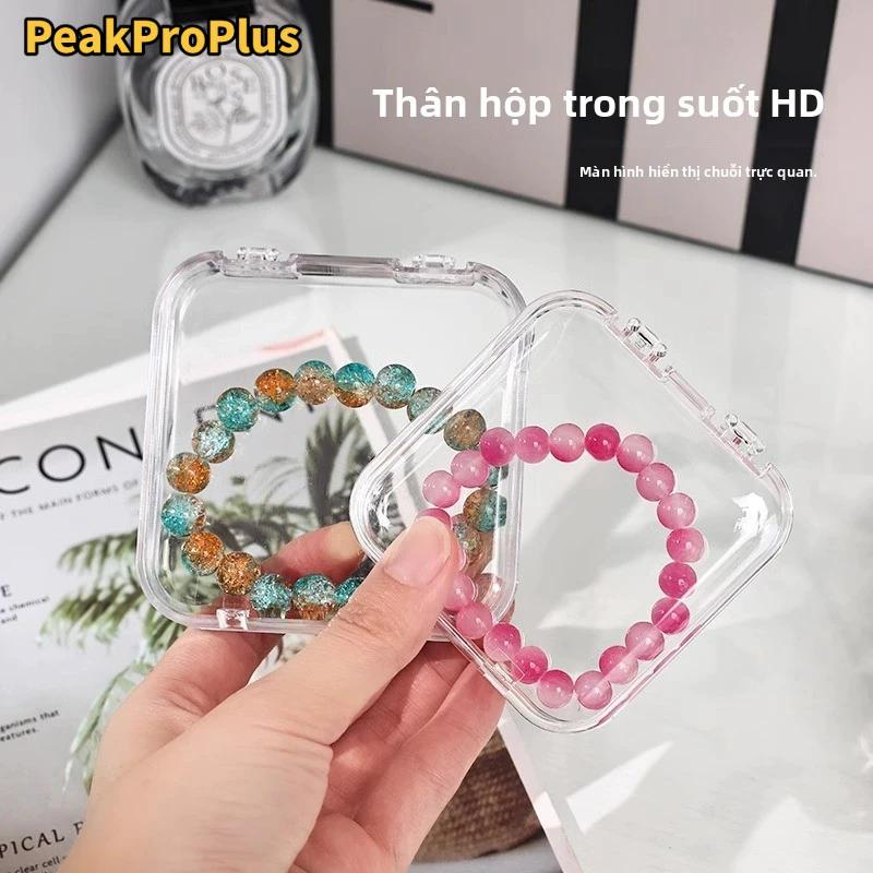 Hộp lưu trữ trong suốt trong suốt, trưng bày trang sức, chống bụi di động