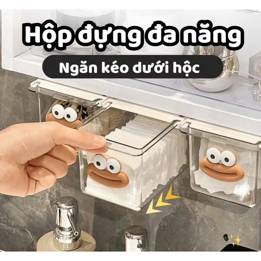 Hộp Ngăn Kéo Bàn Mini Kiểu Trượt MR02 - Hộc Dán Ngăn Bàn Đựng Đồ Thiết Kế Dễ Thương