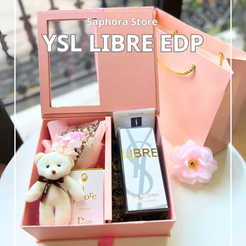 Hộp quà nơ hồng, Nước hoa Nữ YSL Libre EDP 90ml, Nước Hoa Nữ Thơm Lâu Lưu Hương 8h