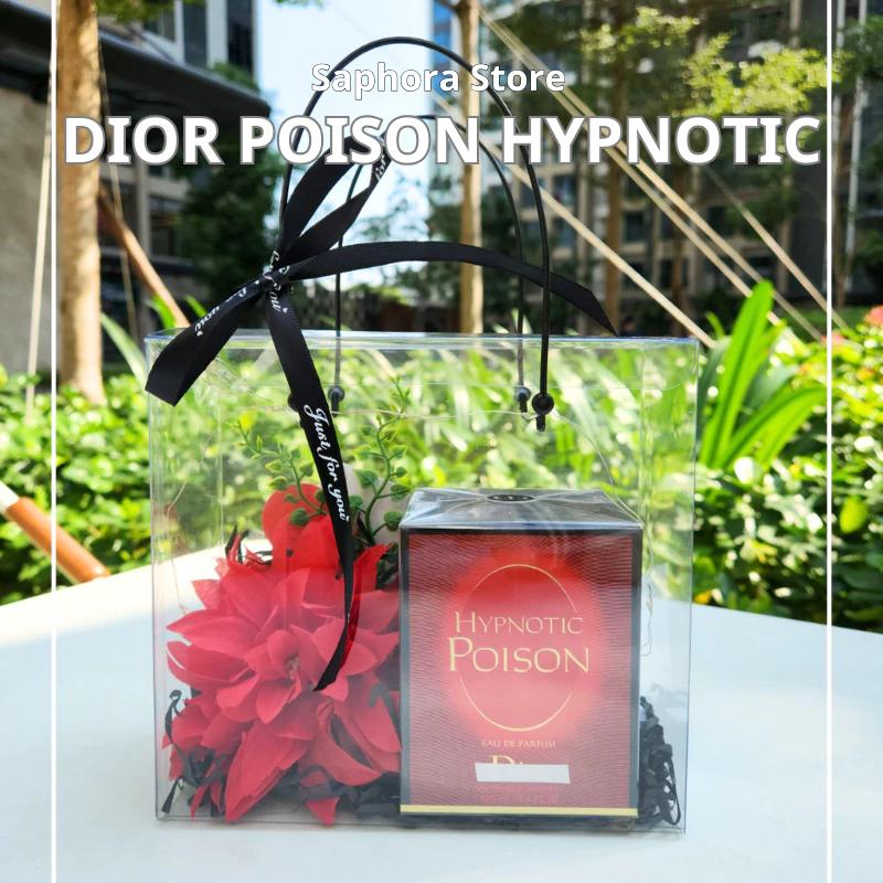 Hộp quà tặng trong suốt, Nước hoa Dior Hypnotic Poison 100ml - Hương thơm ngọt ngào, hộp quà ý nghĩa