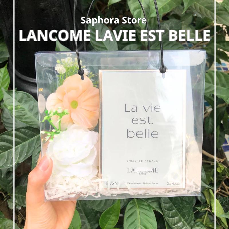 Hộp quà tặng trong suốt, Nước hoa Lancome La Vie Est Belle 75ml - Hương quyến rũ, quà tặng tinh tế