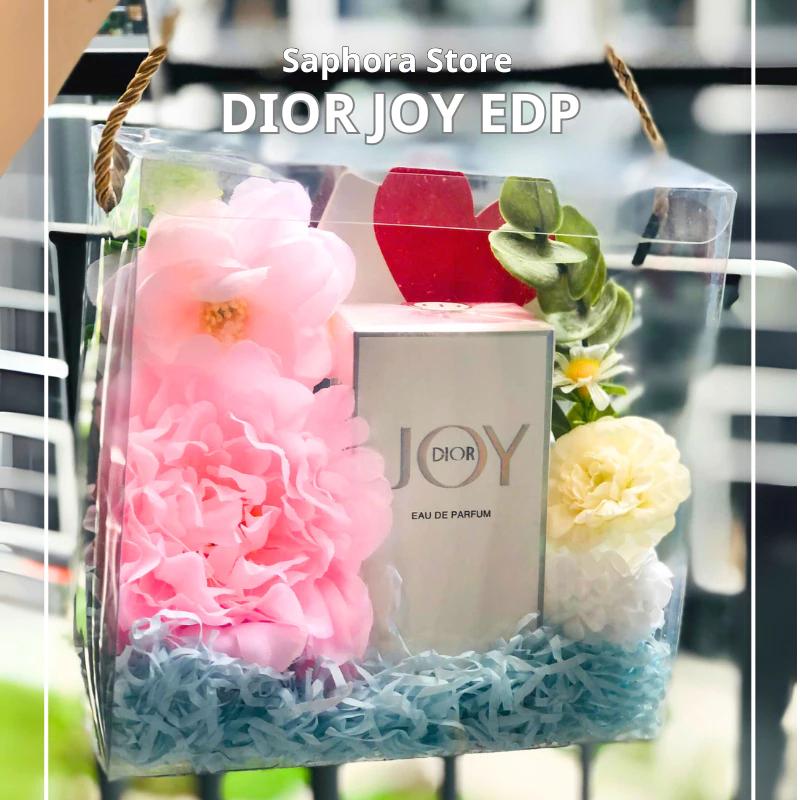 Hộp quà tặng trong suốt, Nước hoa nữ Dior Joy EDP 90ml, hương thơm nữ tính, quyến rũ