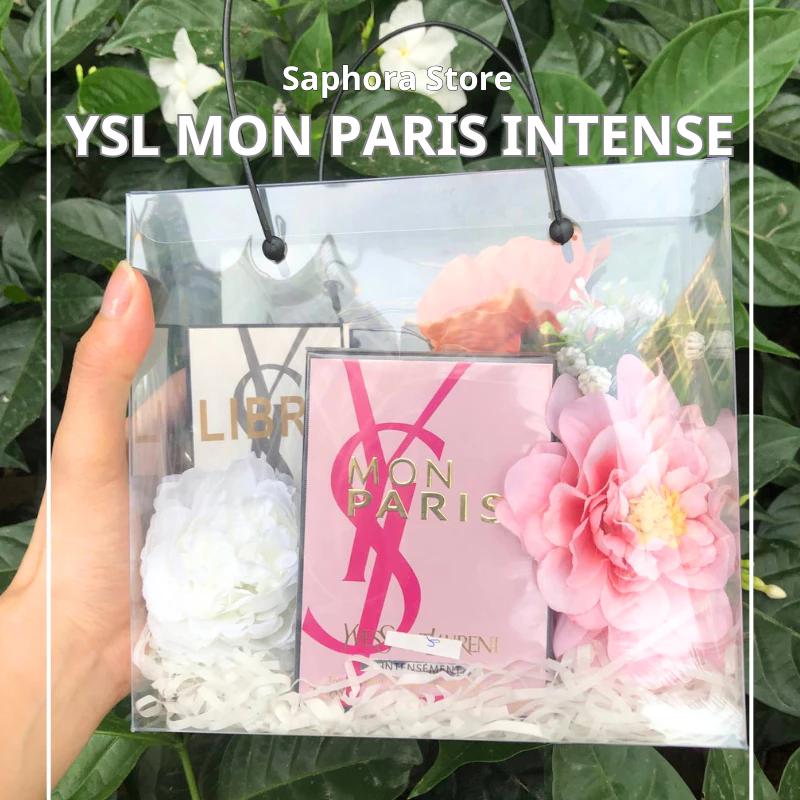 Hộp quà tặng trong suốt, Nước hoa nữ YSL Mon Paris Intense 90ml - Hương hoa ngọt ngào, quyến rũ