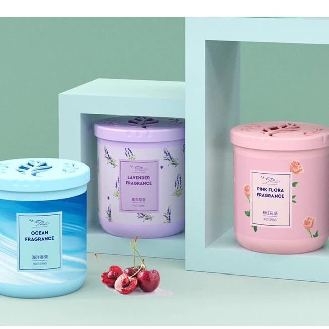 Hủ 190gram - Sáp thơm phòng khử mùi phòng ngủ, nhà vệ sinh toilet, ô tô với 4 mùi hương tự nhiên