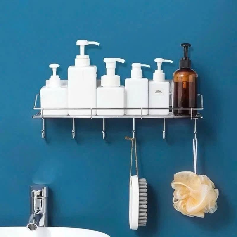 Kệ Để Đồ Nhà Tắm Dán Tường INOX 304 Treo Dầu Gội Mỹ Phẩm PD Tặng kèm 2 miếng dán