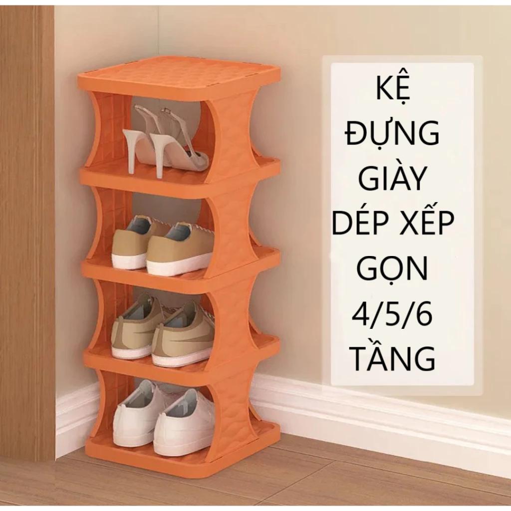Kệ để giày dép 4/6 tầng Tashuan VNS-288 thông minh có thể tháo lắp gấp gọn, kệ để đồ trang trí đa năng mẫu mới