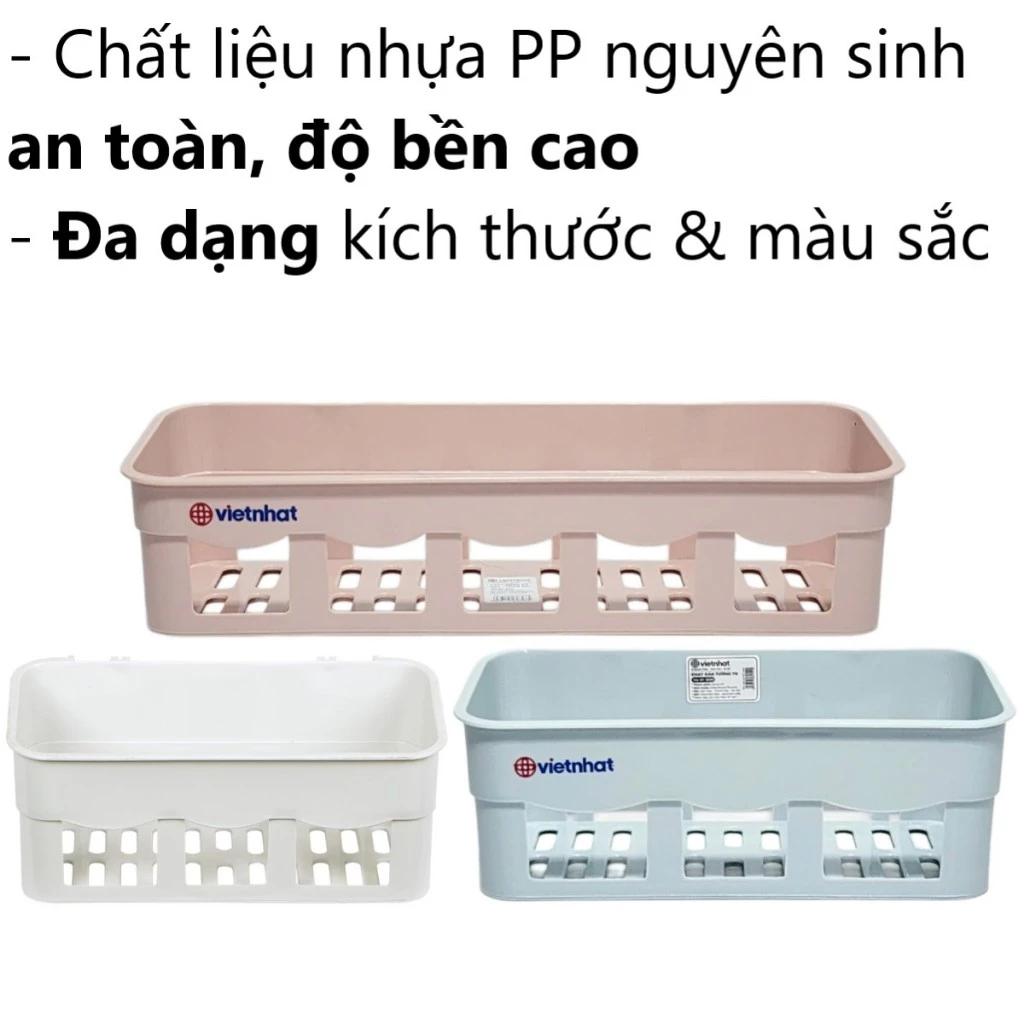 Kệ Đựng Đồ Việt Nhật Nhà Bếp 5701 Phòng Tắm, Phòng Bếp Dán Tường Chữ Nhật Loại Đại 34x12x8cm