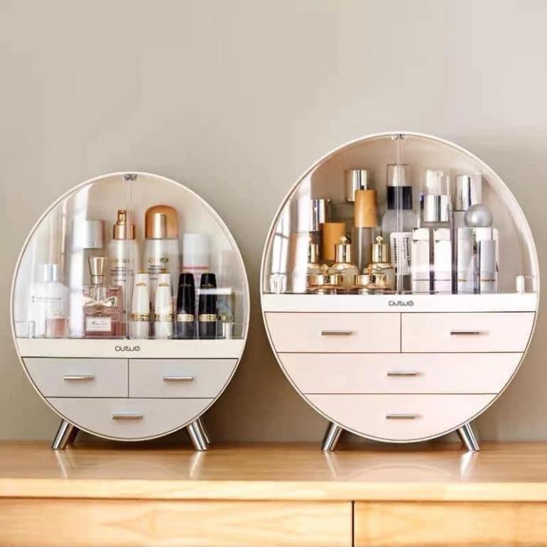 Kệ mỹ phẩm, skincare đồ dùng cá nhân cao cấp Owe - tặng kèm khay đựng son 8 ô sang trọng