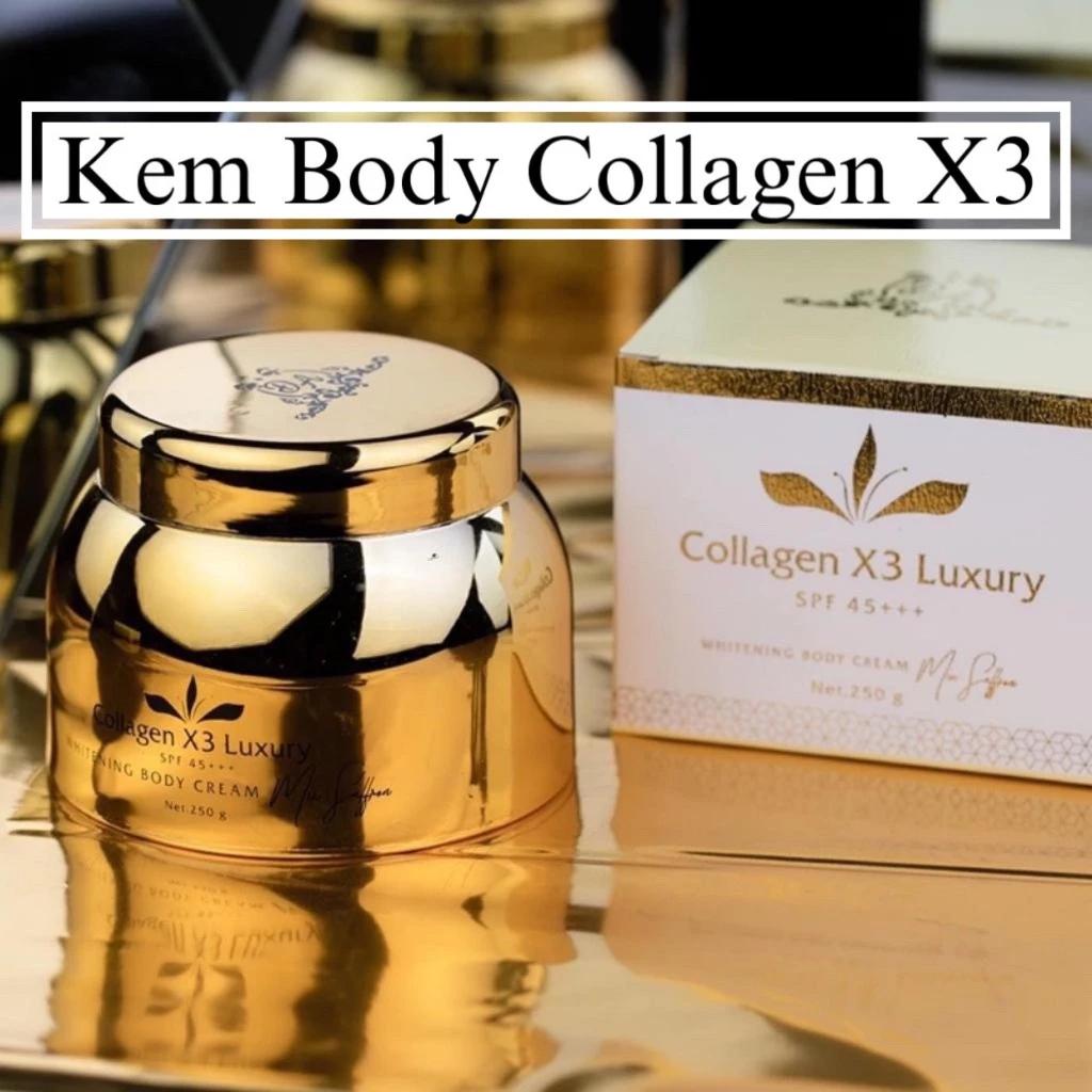 Kem Body Collagen X3 Luxury Mỹ Phẩm Đông Anh Chính Hãng 250G Dưỡng Da Trắng Sáng, Mềm Mịn, Thơm Hương Nước Hoa