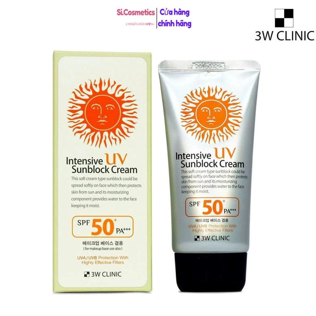 Kem chống nắng 3W Clinic UV Sunblock Cream SPF 50+ PA+++ 70 ml