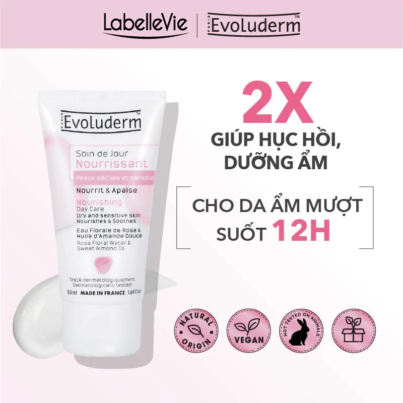 Kem dưỡng ẩm phục hồi Evoluderm Nourishing chăm sóc cho da khô và nhạy cảm cho làn da mịn màng tươi sáng 50ml