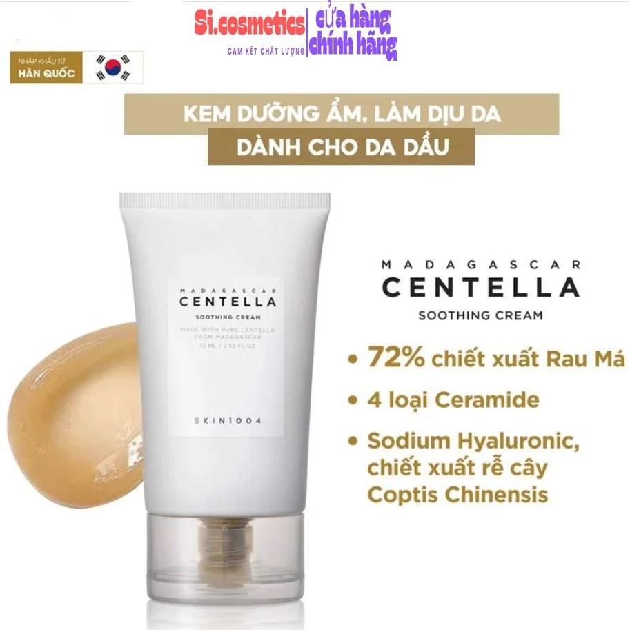 Kem dưỡng da giảm mụn Chiết Xuất Rau Má Skin1004 Madagascar Centella Soothing Cream 75ml (Mẫu mới)