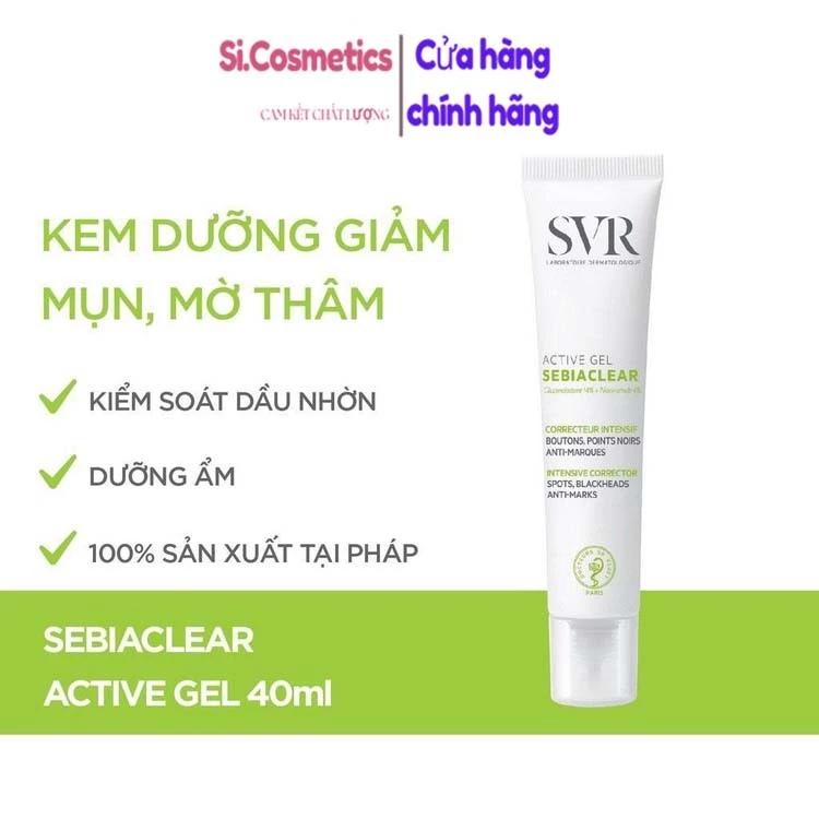 Kem Dưỡng SVR SEBIACLEAR Active Gel 40ml, Làm Giảm Mụn Và Giúp Loại Bỏ Dầu Cho Da
