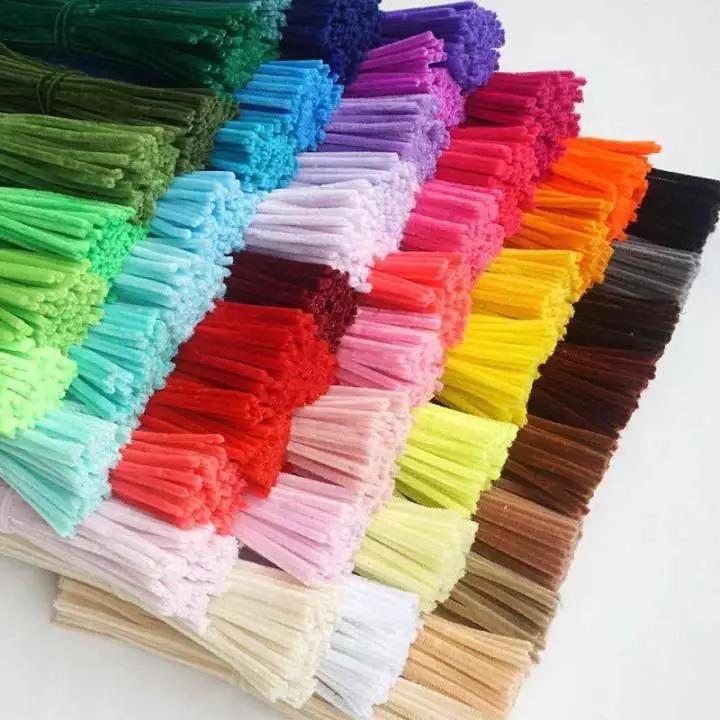 Kẽm nhung lông xù làm hoa (bó 100 sợi) đủ màu mềm mịn handmade dùng làm hoa đào, tầm xuân, trang trí cây thông, đồ chơi
