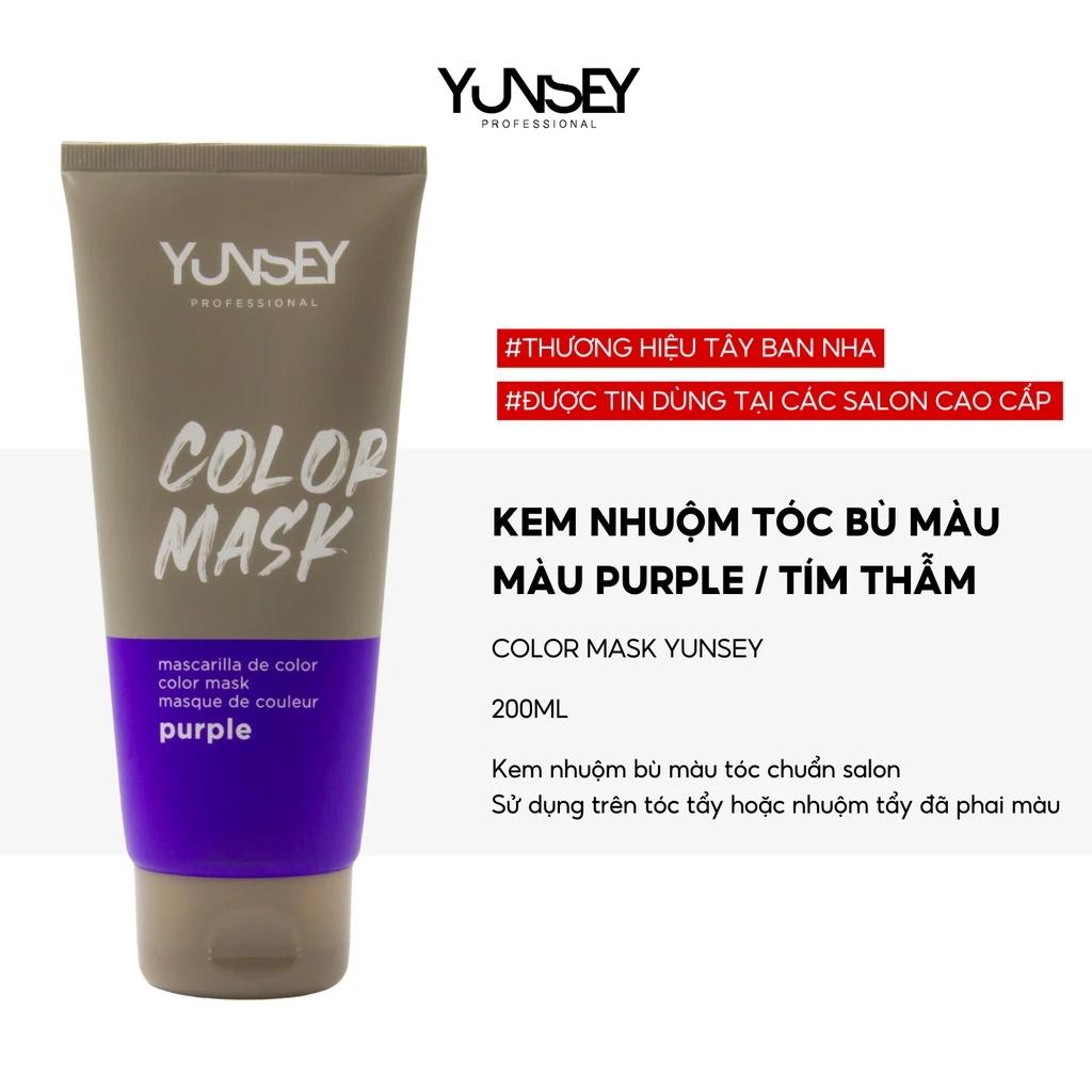 Kem nhuộm dưỡng tóc màu Tím Purple Color Mask Yunsey 200ml