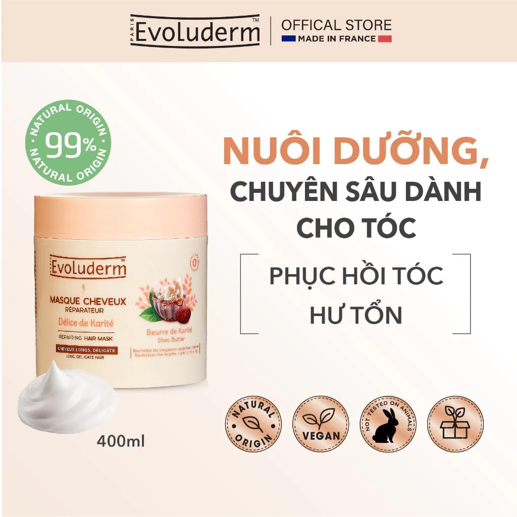 Kem ủ tóc Evoluderm chiết xuất bơ hạt mỡ giúp nuôi dưỡng tóc, cho mái tóc dài óng mượt 500ml
