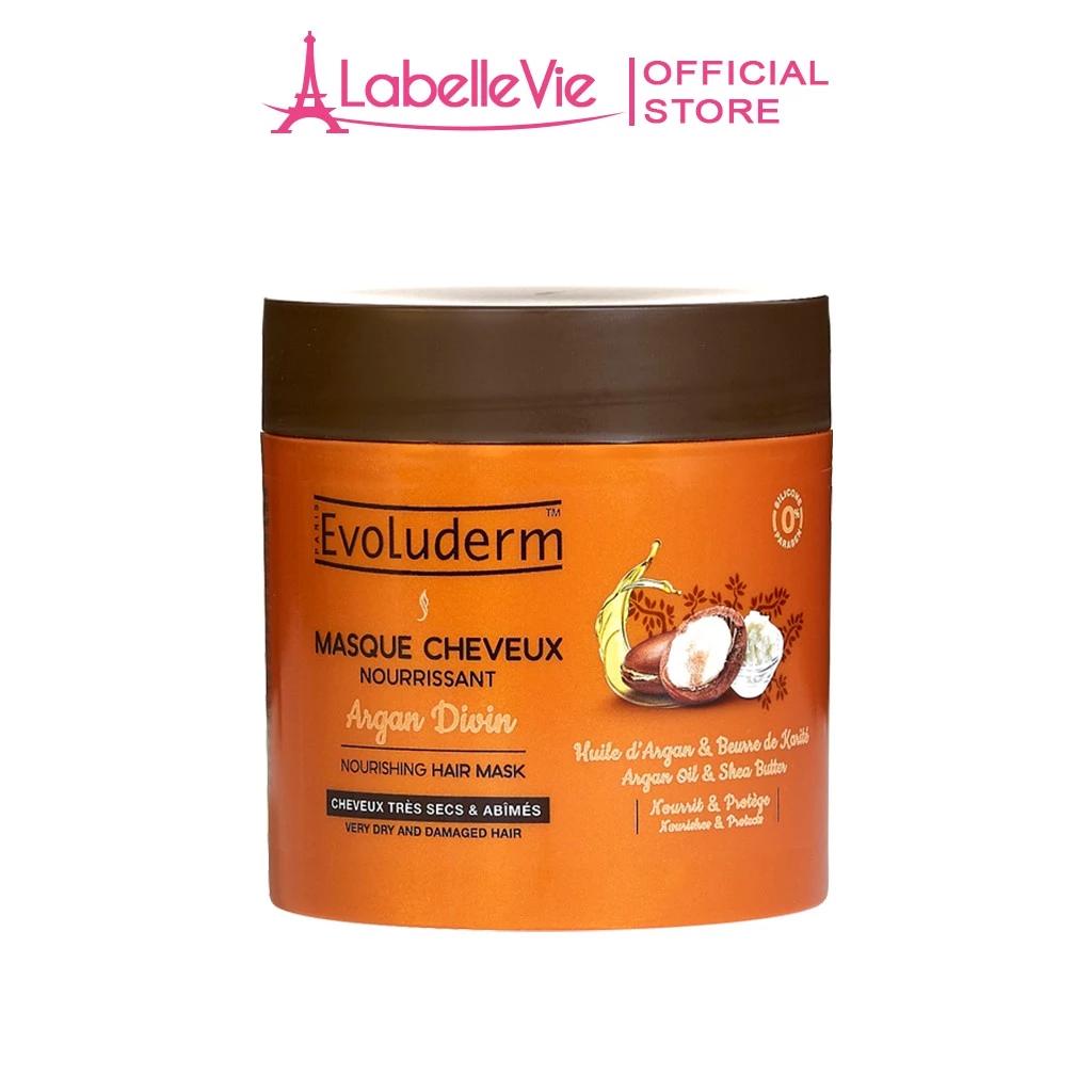 Kem ủ tóc Evoluderm Masque Cheveux Nourrissant Argan Divin cho tóc khô và hư tổn 500ml