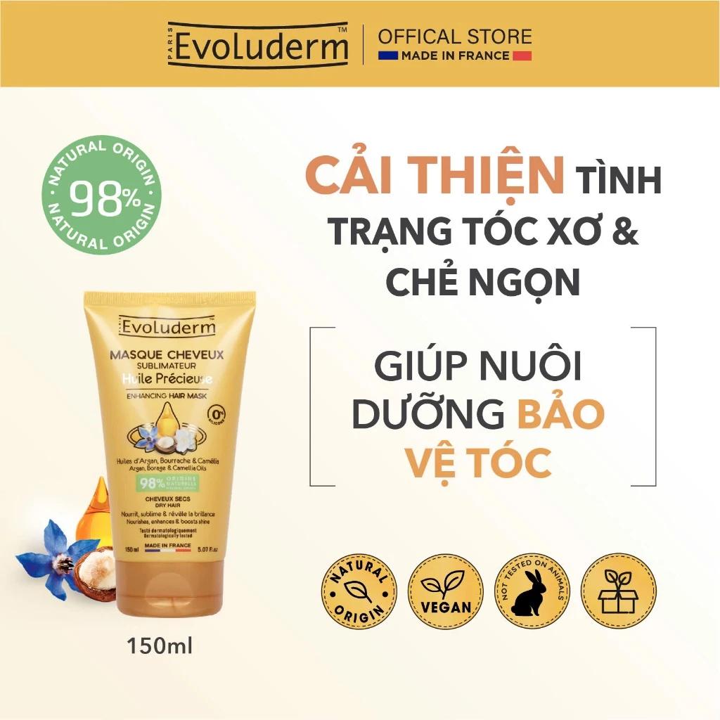 Kem ủ tóc tinh dầu Evoluderm Masque Cheveux Sublimateur Huile Précieuse dành cho tóc khô 150ml