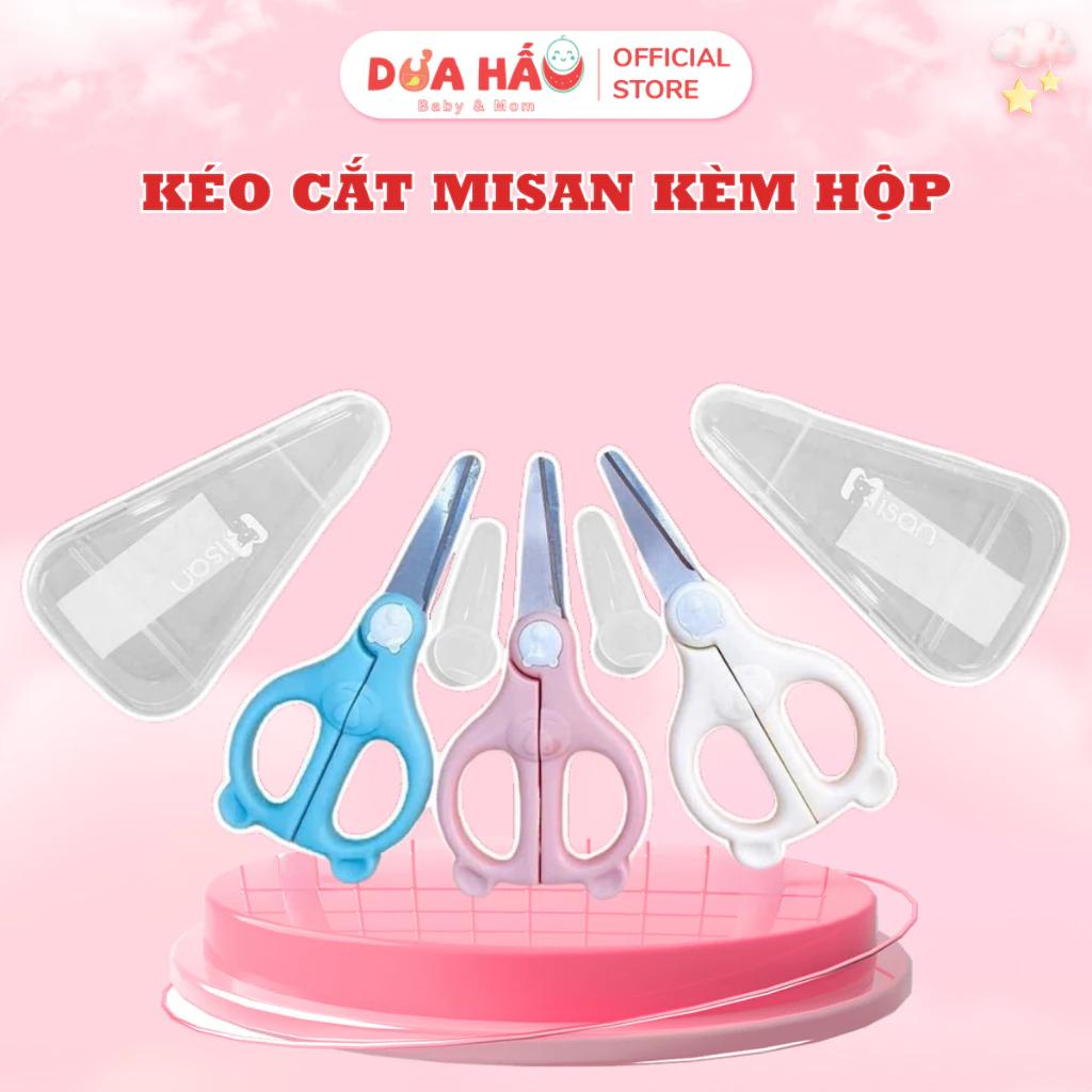 Kéo Cắt Nhỏ Thức Ăn Misan Có Hộp Đựng Và Nắp Đậy Vệ Sinh Shop DuaHau Baby & Mom