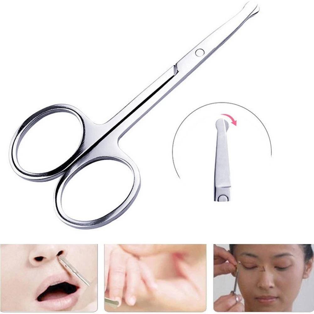 Kéo tỉa lông mũi đầu tròn dụng cụ cắt tỉa lông mi lông mày mini cực bén