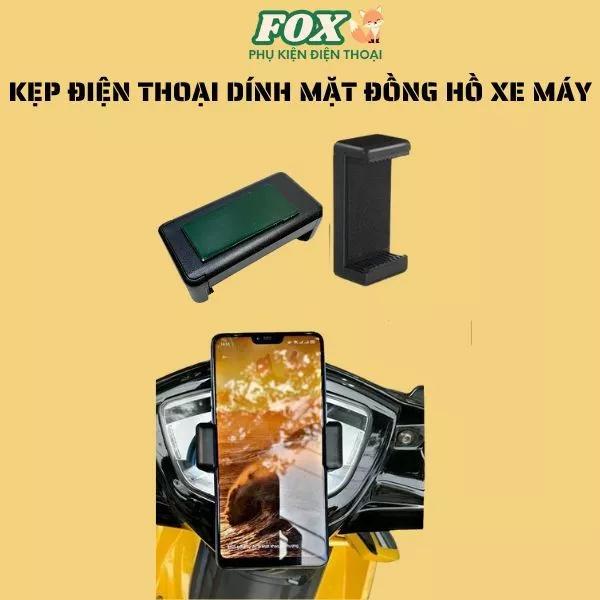 Kẹp dính điện thoại lên mặt đồng hồ xe máy tiện lợi chắc chắn dễ dàng lắp đặt và sử dụng