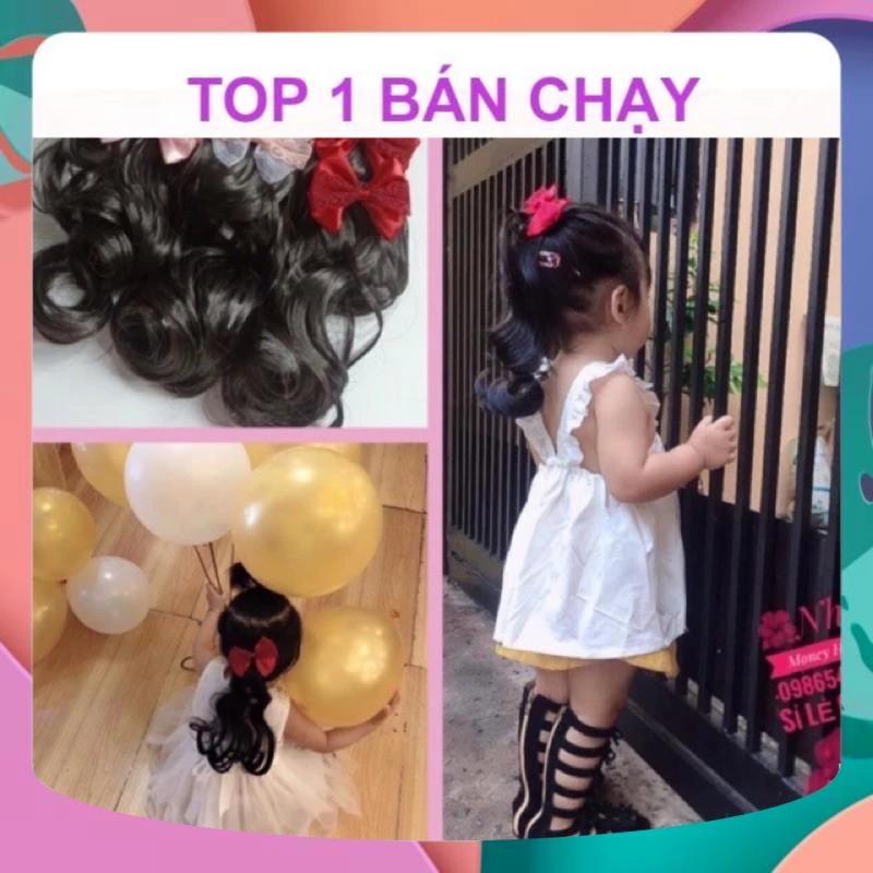 KẸP TÓC GIẢ CHO BÉ GÁI NHIỀU MÀU NƠ GIÁ 1 BÊN [HÌNH THẬT KÈM CLIP]