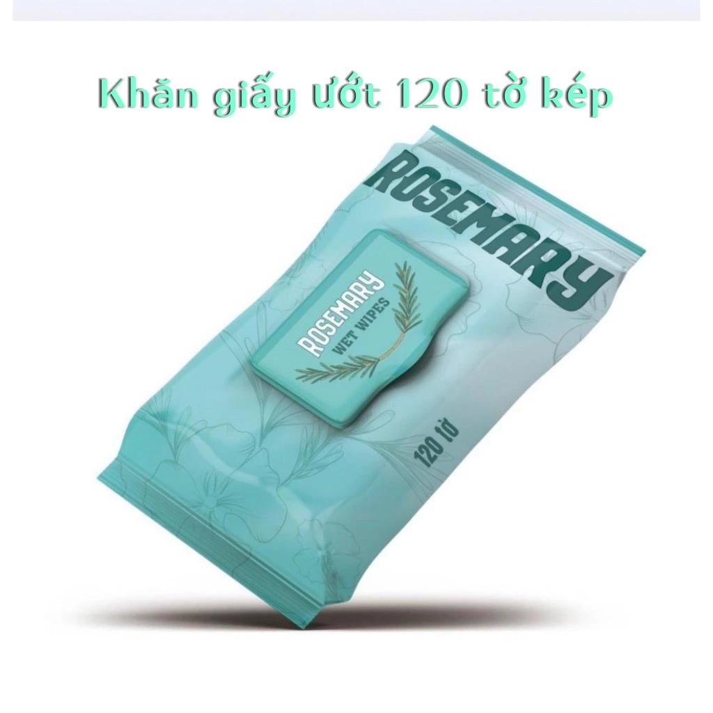 Khăn giấy ướt 120 tờ kép ROSE MARY mềm dai - khăn ướt