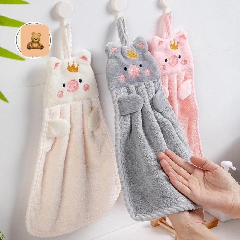 Khăn lau tay - lau bát đĩa HEO VƯƠNG NIỆM xinh xắn