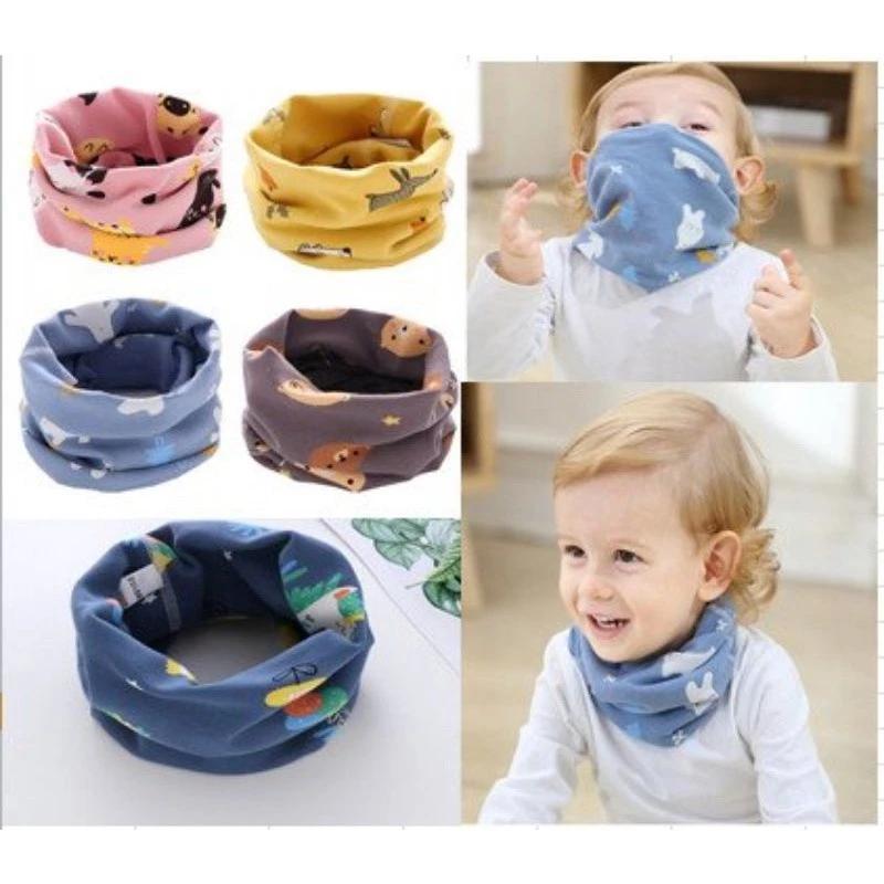 Khăn ống quấn cổ đa năng cotton giữ ấm cho bé phong cách Hàn Quốc 1-12T