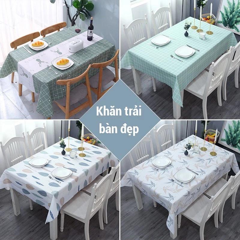 Khăn Trải Bàn, Khăn trải bàn nhựa PVC 137x180cm trang trí nhà cửa chống thấm - khăn làm phông nền chụp ảnh decor