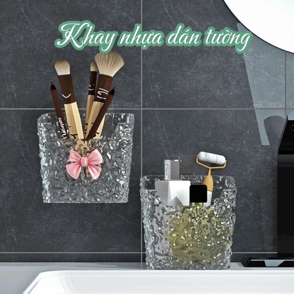 Khay đựng bàn chải H002, đồ dùng đa năng hình nơ phong cách hiện đại