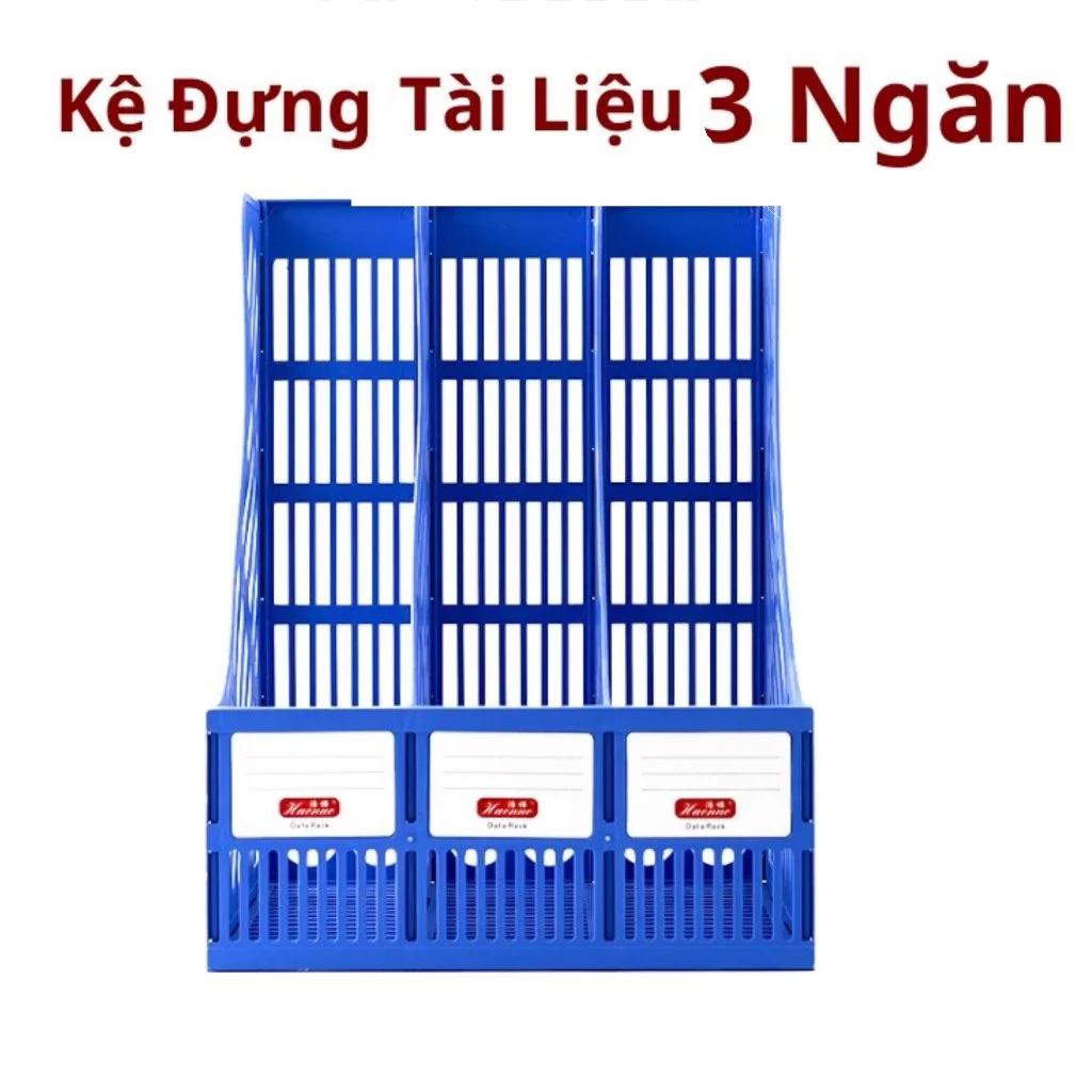 Khay đựng tài liệu nhựa 3 ngăn - Kệ rổ xéo đựng tài liệu, sách vỡ bằng nhựa 3 ngăn - Kệ ráp nhựa 3 ngăn