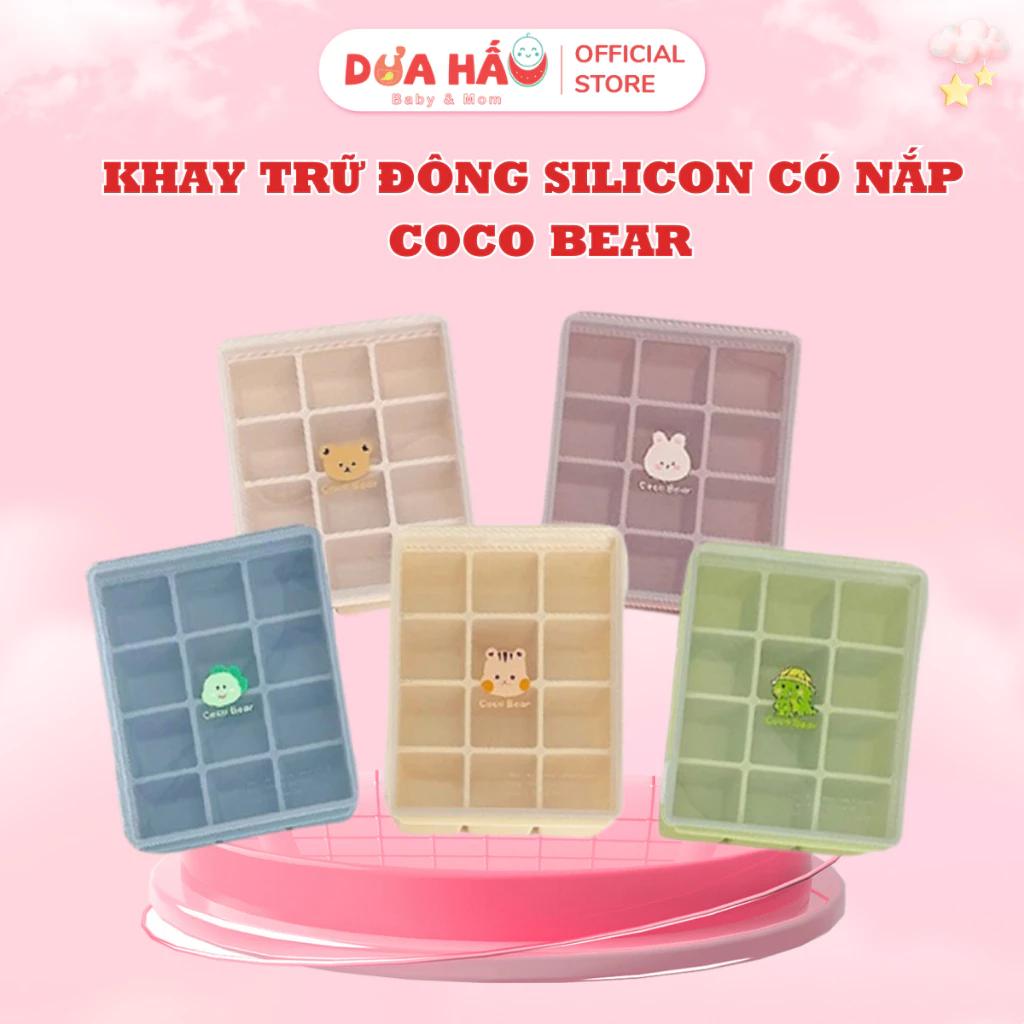 Khay Trữ Đông Silicone Có Nắp Coco Bear Tiện Lợi An Toàn Cho Bé DuaHau Baby & Mom