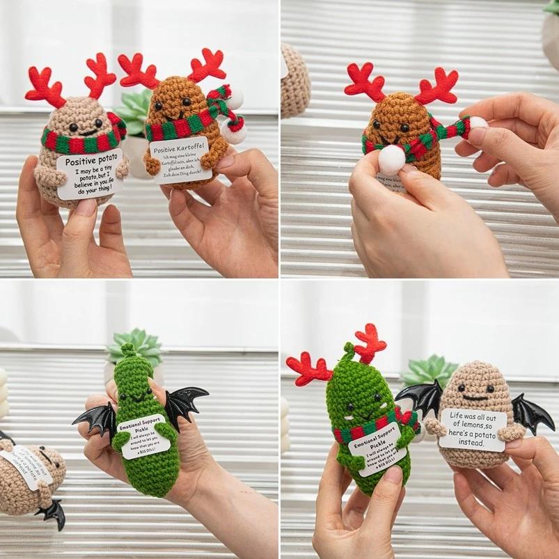 Khoai tây móc thủ công với biểu hiện Quirky Đồ dùng quà tặng Giáng sinh và Halloween