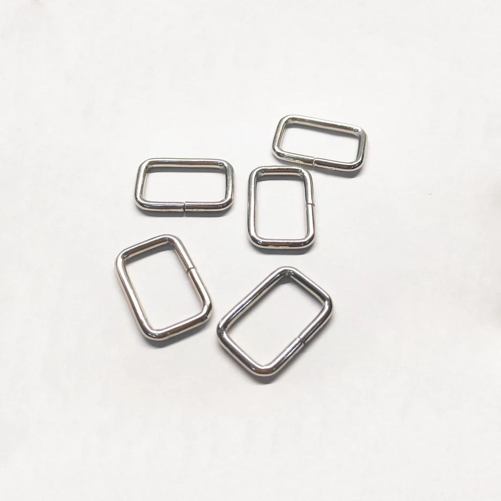 Khoen chữ nhật 2.5cm màu bạc [Giá sỉ] làm phụ kiện túi xách, balô Pinky Shop mã KCNB2.5