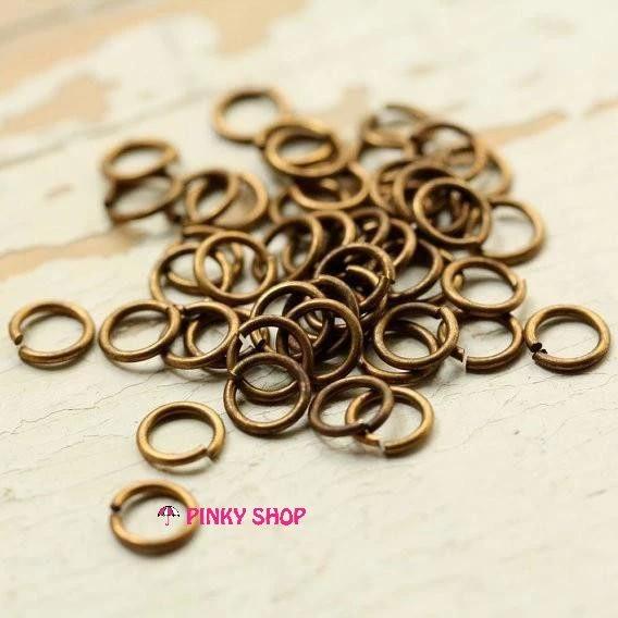 Khoen tròn nhỏ 4,7,8 mm màu bạc, đồng, vàng làm móc khóa, phụ kiện làm vòng tay handmade Pinky Shop