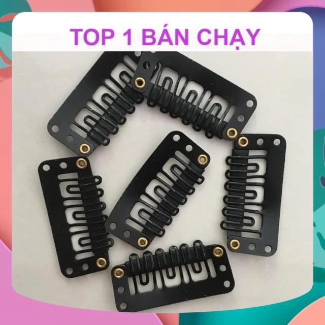 KHUY KẸP PHÍM BẤM CỐ ĐỊNH TÓC GIẢ MÀU ĐEN