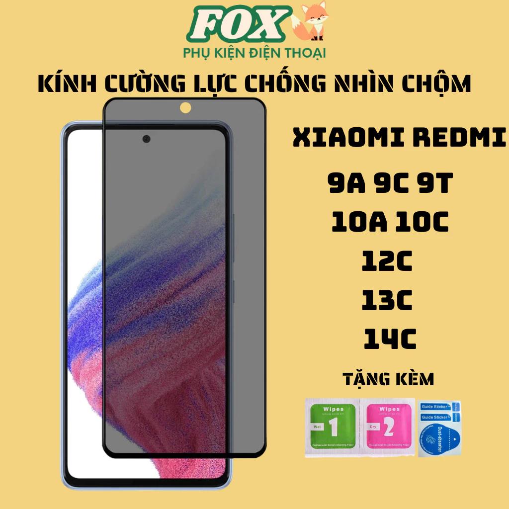 Kính cường lực chống nhìn trộm Xiaomi Redmi 9A 9C 9T 10A 10C 12C 13C 14C