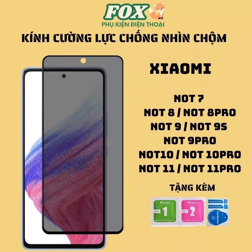 Kính cường lực chống nhìn trộm Xiaomi Redmi not7 not8/pro not9/s/pro not10/pro not11/s/pro