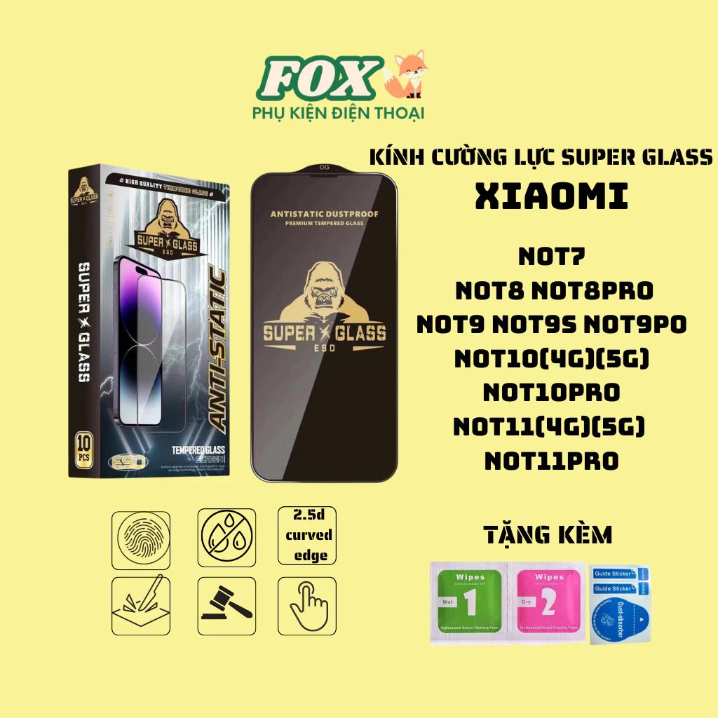 Kính cường lực Kingkong cho xiaomi not7 not8/8pro not9/9s/9pro not10/10pro not11/11pro (4g/5g)