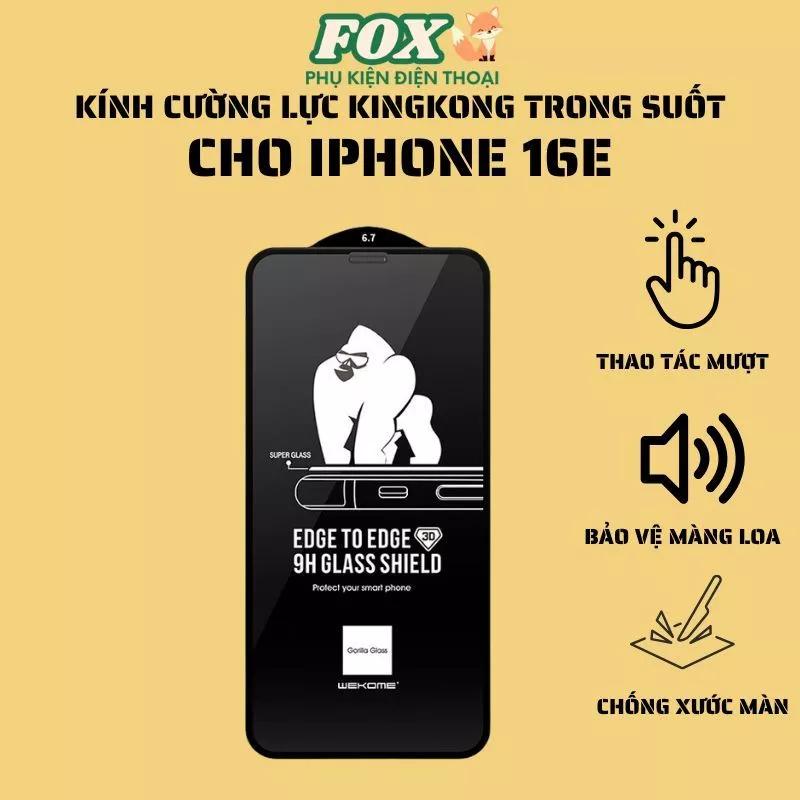 Kính cường lực Kingkong trong suốt và chống nhìn trộm cho IPhone 16E , hạn chế bám vân tay