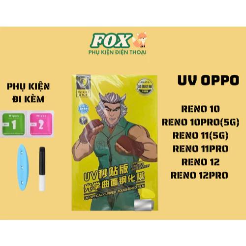 Kính cường lực UV nhận vân tay mượt cho OPPO reno8t 5g reno10 reno10pro reno11 reno11pro reno12 reno12pro