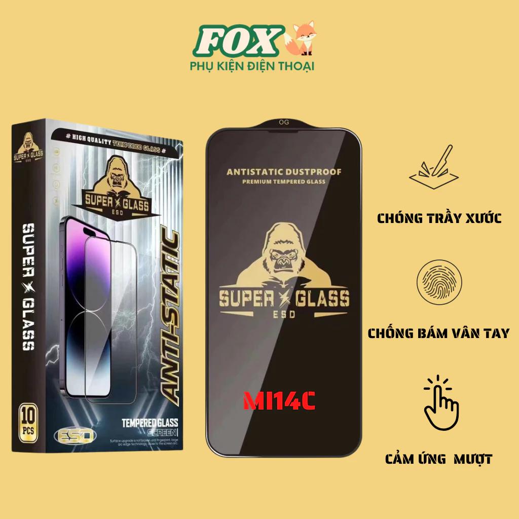 Kính cường lực Xiaomi Redmi 14C full màn hình cao cấp cảm ứng mượt